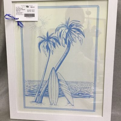 Framed Surf Boards on Beach Wall Art