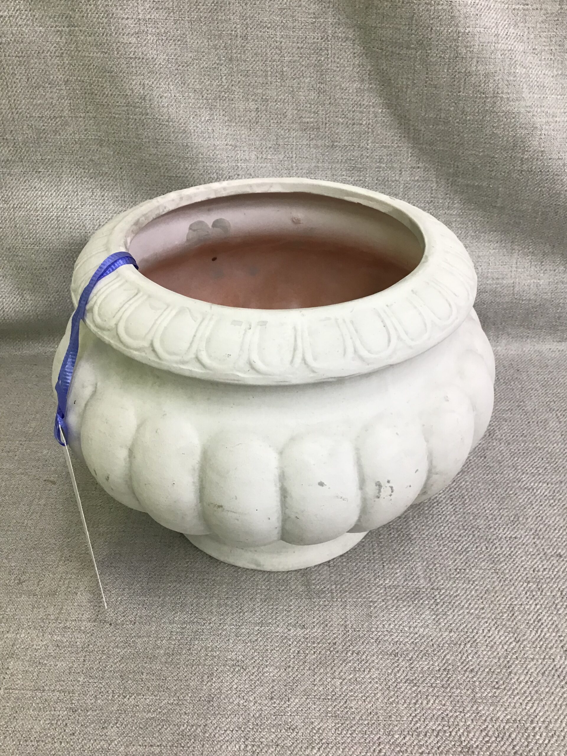 White Ceramic Urn Planter