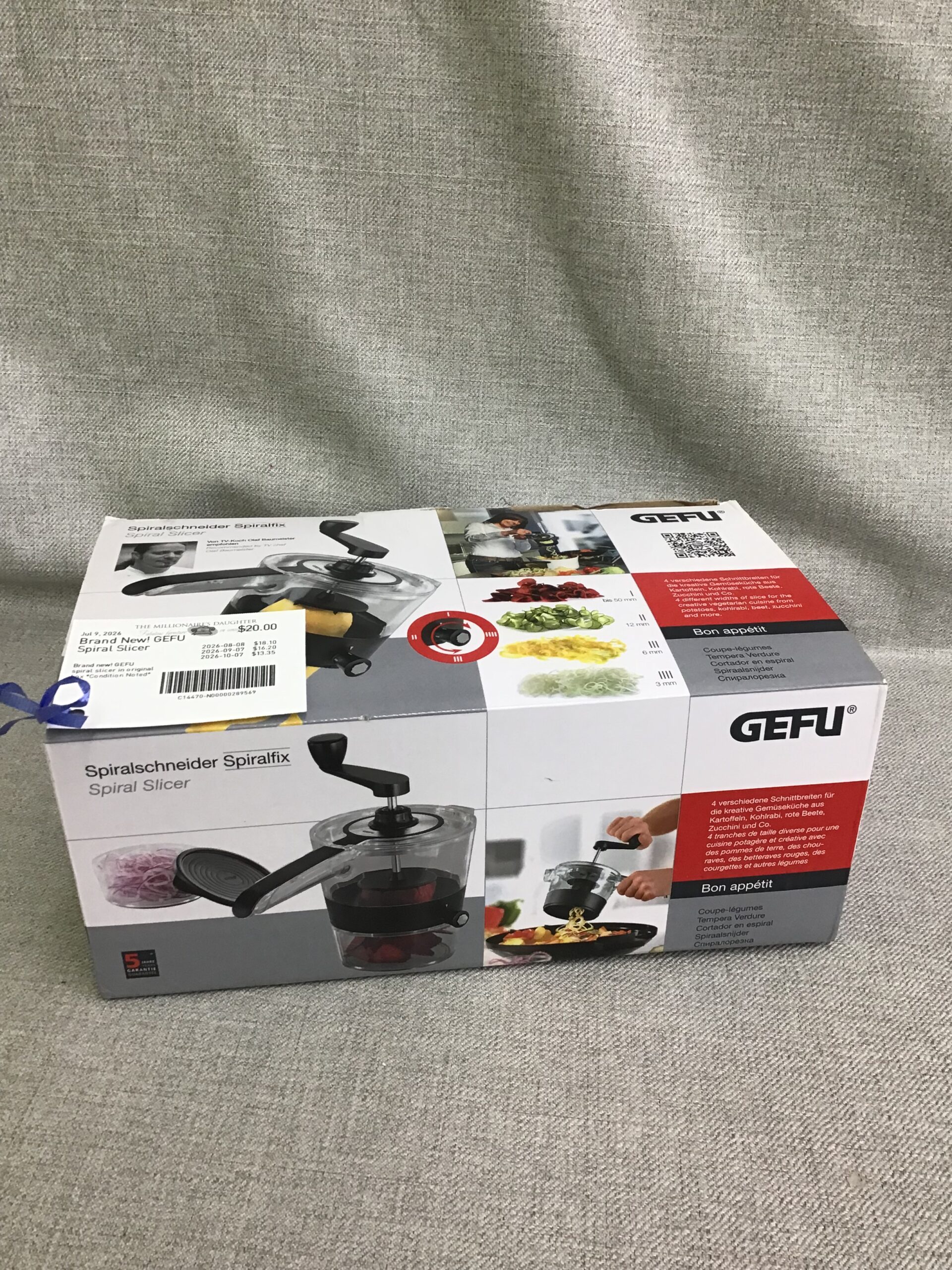 Brand New! GEFU Spiral Slicer