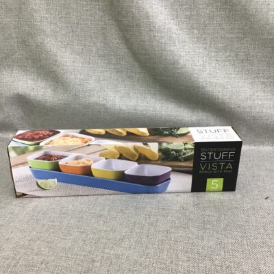 Brand New! Vista Melamine Bowls w Tray