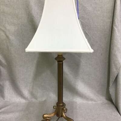 Brass Tone Metal Buffet Lamp- 31″h