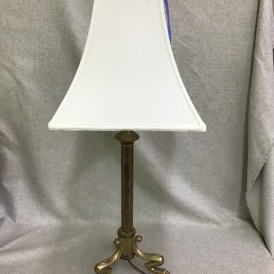 Brass Tone Metal Buffet Lamp- 31″h