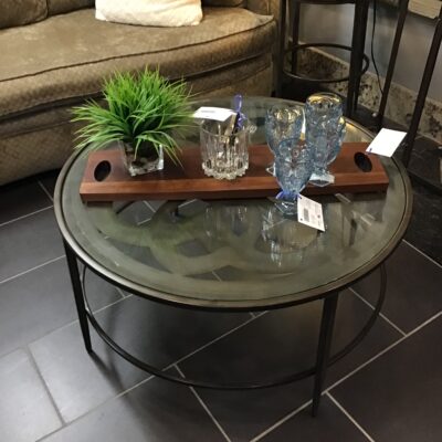 Hillsdale ‘Marsala’ Glass Topped Coffee Table