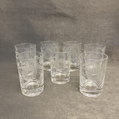 Set 7 Glass Cornflower Juice Glasses