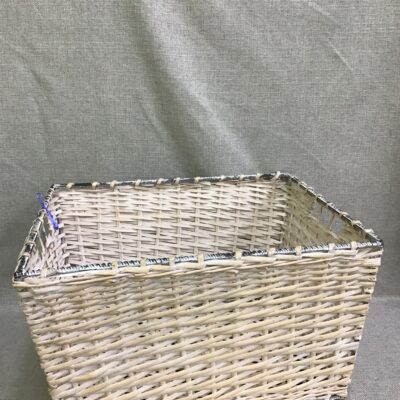 Large Off-White Wicker Basket