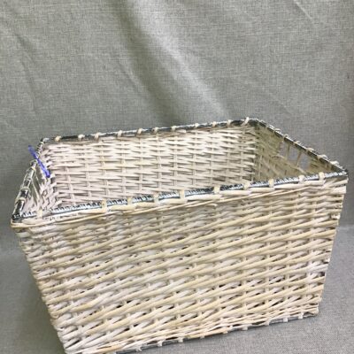 Large Off-White Wicker Basket