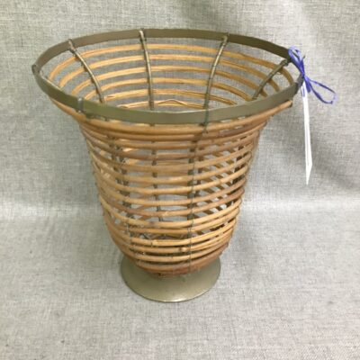 Brown Twigs Vase w Metal Frame