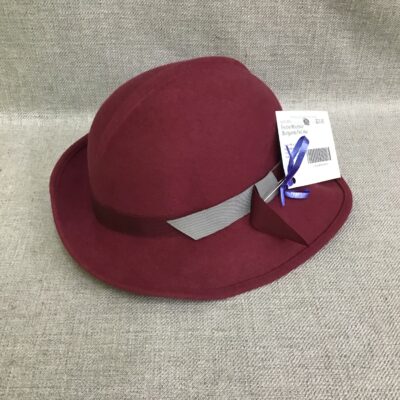 Feutre Mouchoir Burgundy Felt Hat