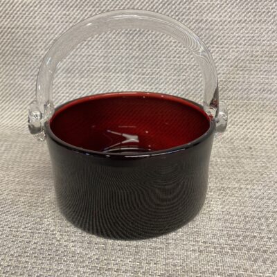 Polish Art Glass Basket
