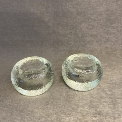 PAIR Glass Tealight Holders