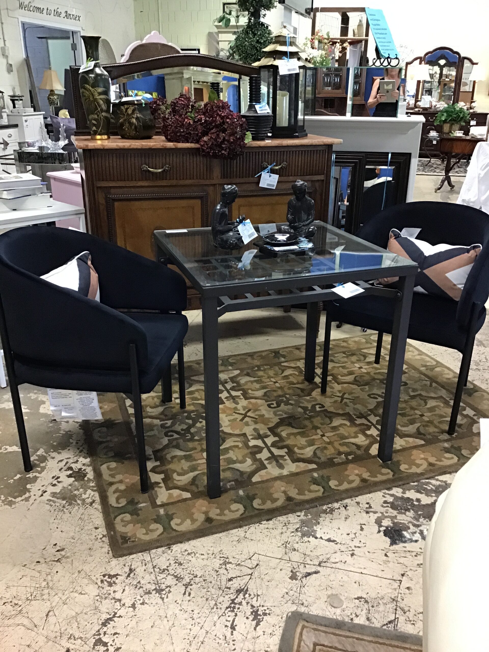Metal/Glass Bistro Table