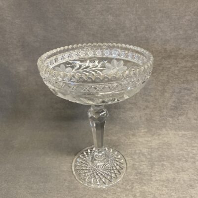 Crystal Compote Dish – Flowers