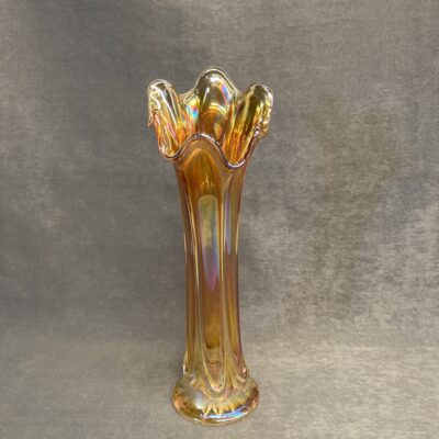 Vintage Glass Swung Vase – Marigold