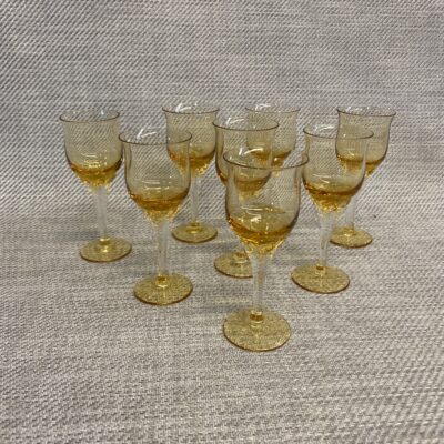 Set 8 Twist Stem Liqueur Glasses – Yellow