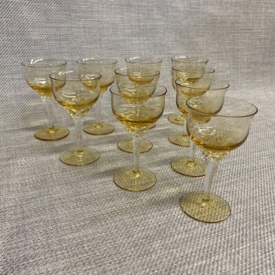 Set 10 Twist Stem Cocktail Glasses – Yellow