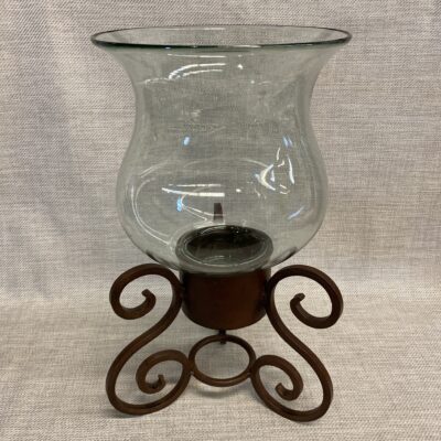 2PC Candleholder – Glass Hurricane