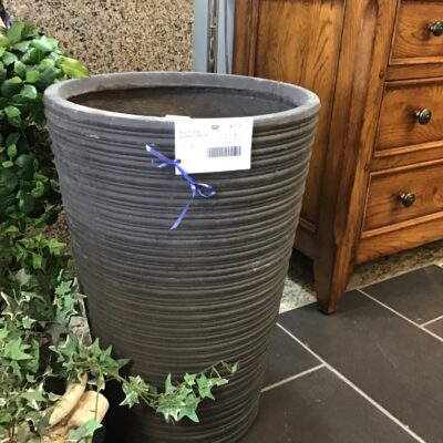 Round Grey Outdoor Planter