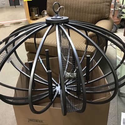 NEW! 6-Light Chandelier – Brown Metal