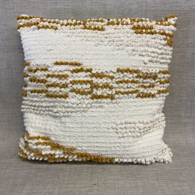 Bouclair Cushion – Mustard & Cream