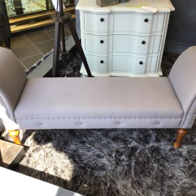 Jennifer Taylor Grey Upholstered Bench