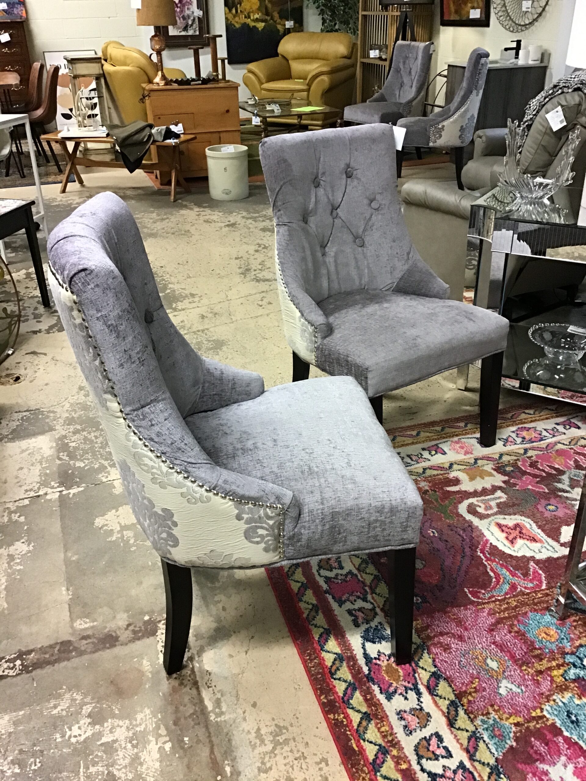 PAIR Dining Chairs – Grey