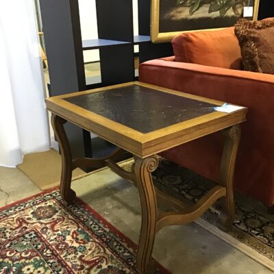 Vintage Side Table w/Black Slate