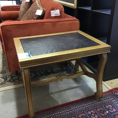 Vintage Side Table w/Black Slate