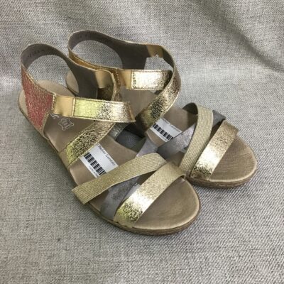 Gold Rieker Sandals