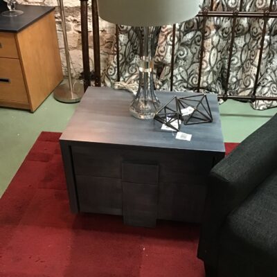 Charcoal Grey Wood Night Table