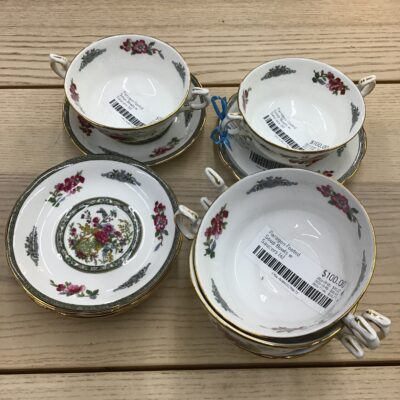 Paragon Footed Soup Bowls w Saucers (6)