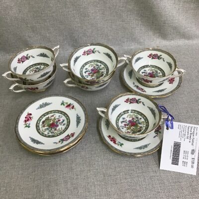 Paragon Footed Soup Bowls w Saucers (6)