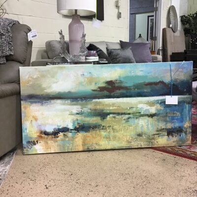 Frameless Painting – Blue Abstract