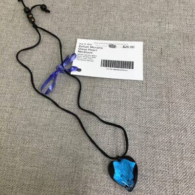 Italian Murano Glass Heart Necklace