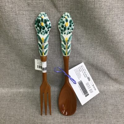 Ricordo-Di-Assisi Ceramic Salad Tongs