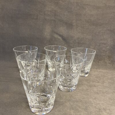 Set 6 Pinwheel Crystal Rocks Glasses