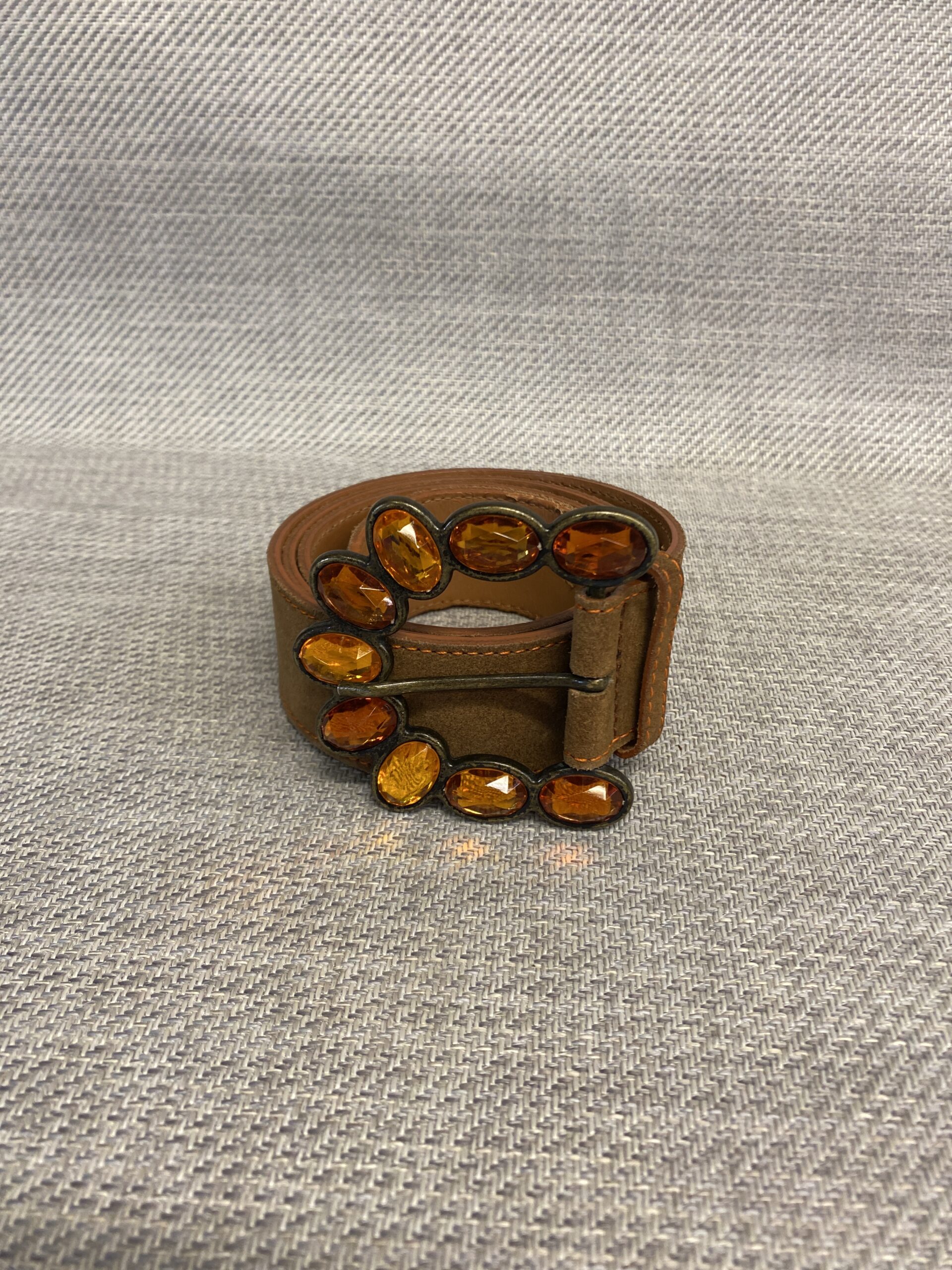 Olsen Leather Belt – Brown Fancy Buckle