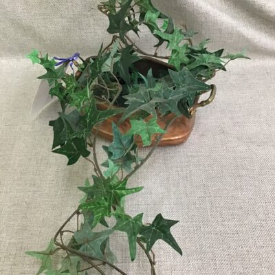 Brass Planter w Faux Ivy