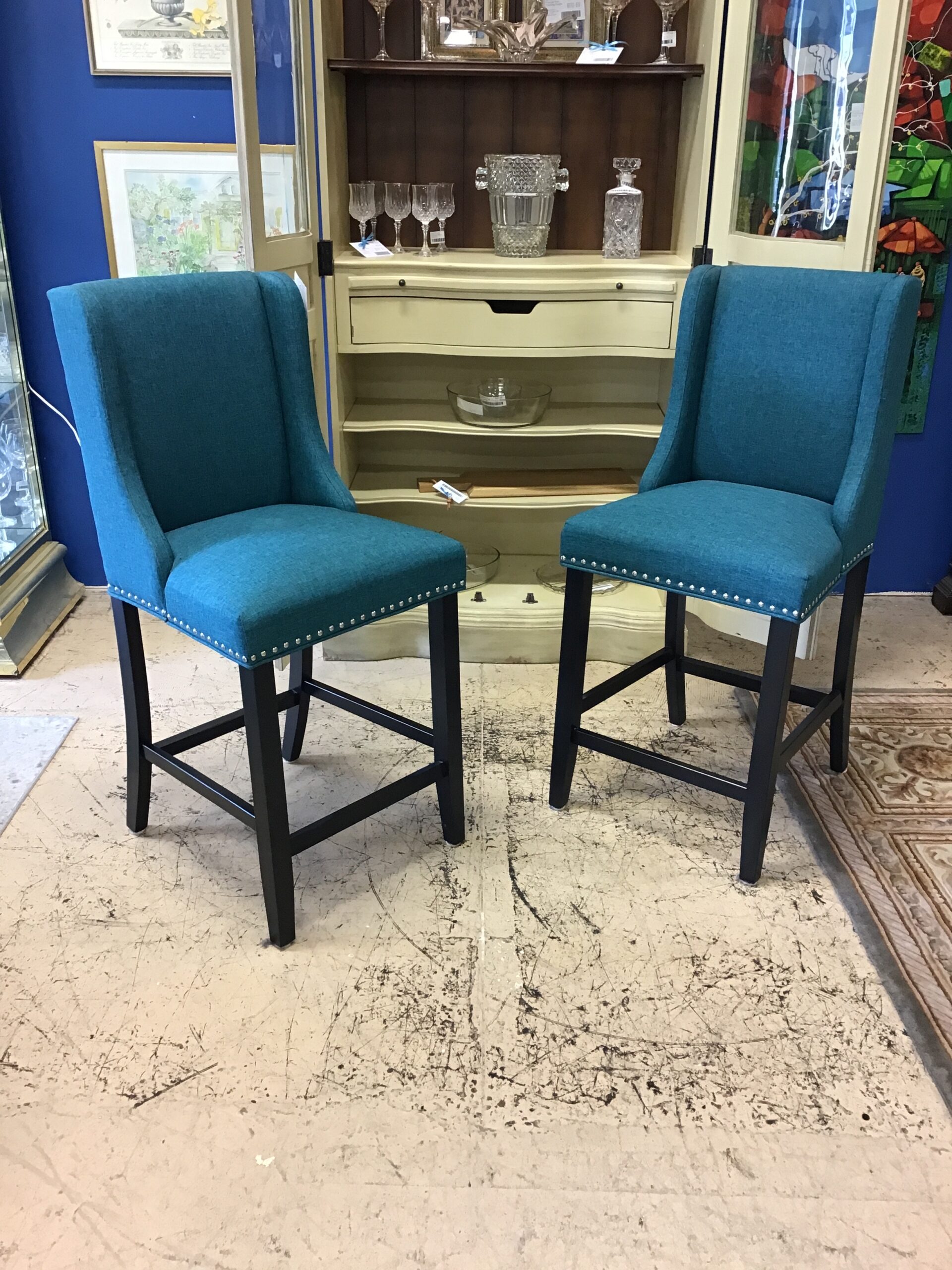PAIR Modway Counter Stools – Blue