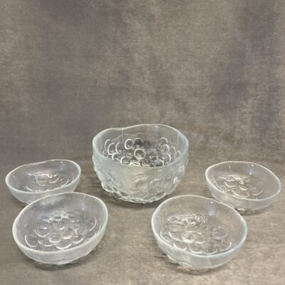 5PC Kosta Boda “Grape” Salad Set