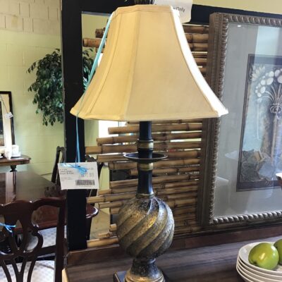 Table Lamp – Brown & Gold