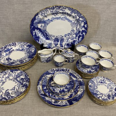 Blue Mikado China – 5PC Setting for 7 +