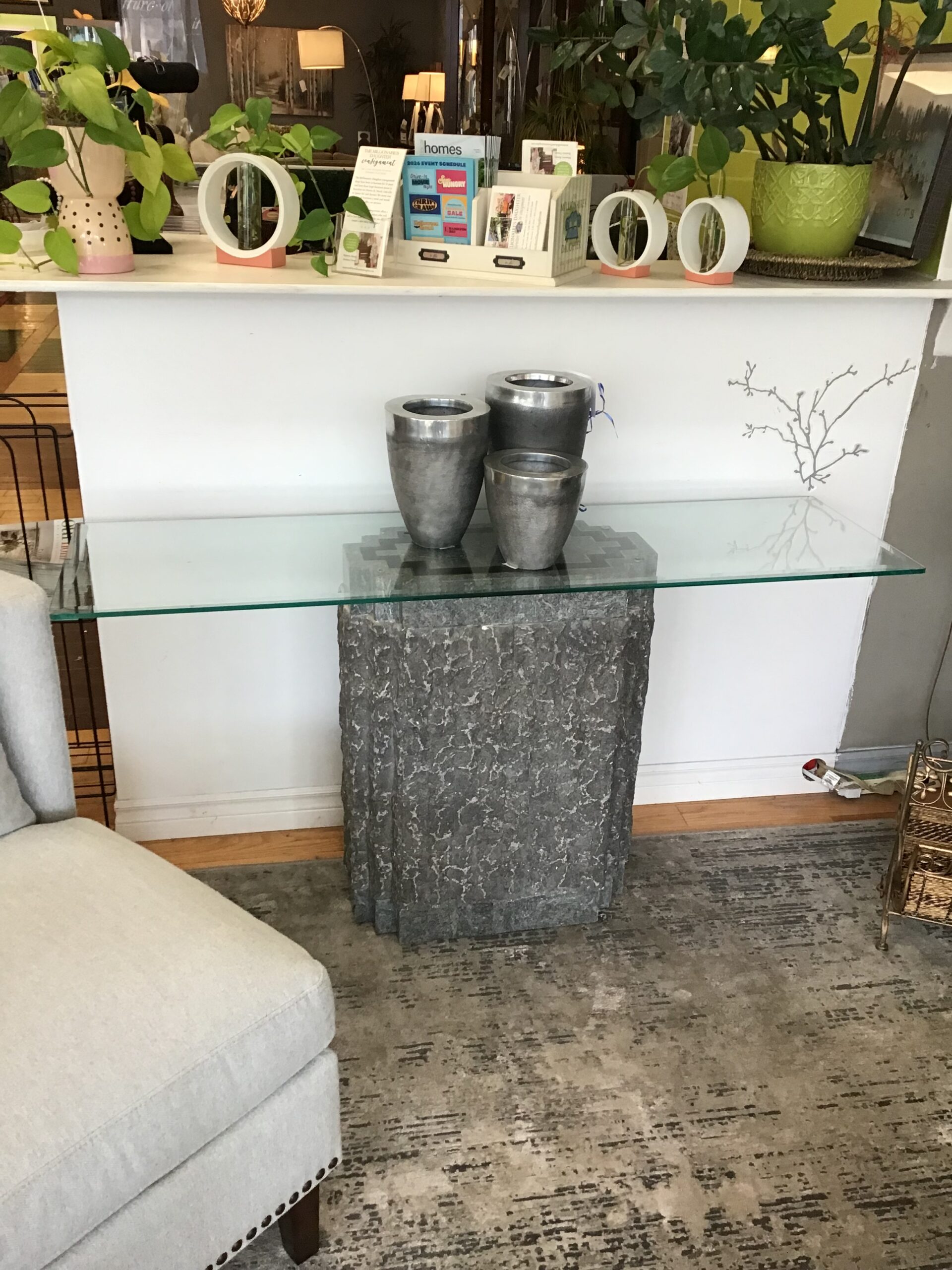 Tessellated Stone Console Table