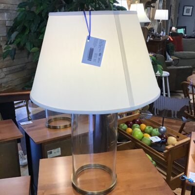 Large Glass Table Lamp- 34″h