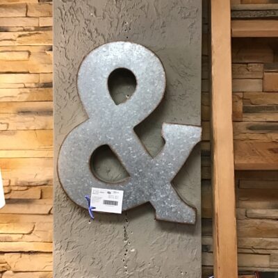 ‘&’ Silver Metal Wall Art