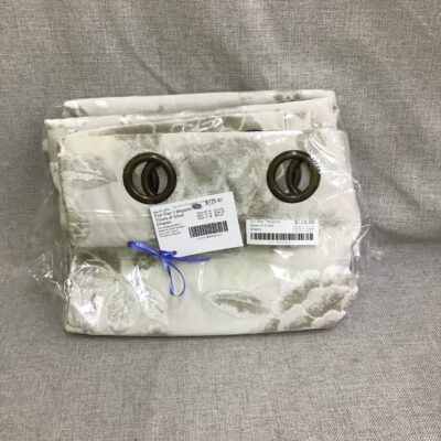 Pair Pier 1 Imports Tones of Silver Drapes
