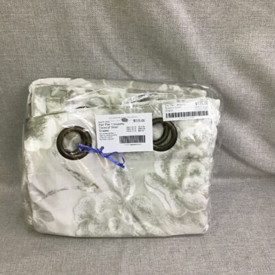 Pair Pier 1 Imports Tones of Silver Drapes