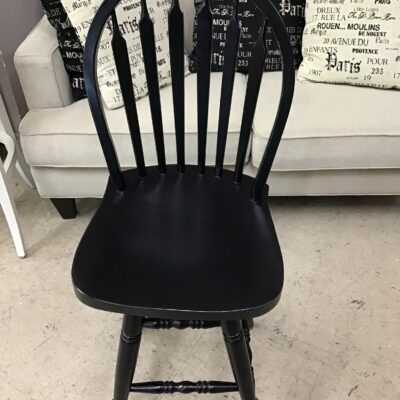 Black Wood Counter Stool