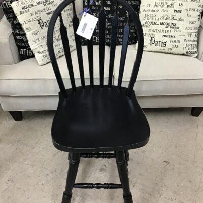Black Wood Counter Stool