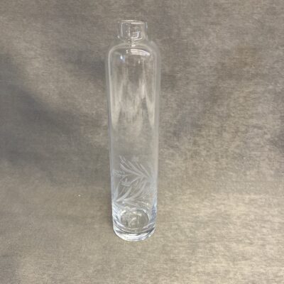 Etched Glass Bottle / Bud Vase
