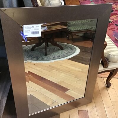 Metallic Framed Beveled Mirror